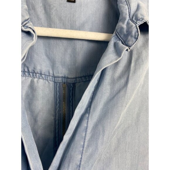 Sam Edelmam Chambray Button Down Shirt Womens size Medium Tencel Classic Boho - Picture 5 of 11